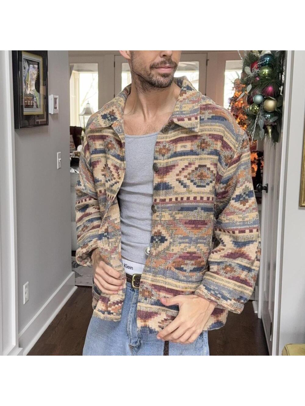 🧵 Vintage Dress Barn Woman Southwestern Tapestry Jacket — 2X/Large Fit